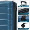 ChicFurnit Luggage 20" Hardside Large Checked Luggage, Hardshell Suitcase ABS Suitcase with Double Spinner Wheels, TSA Lock, Blue, 14.6"*9.4"*22.8" - 4 of 4