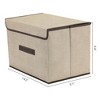 REGALWOVEN Collapsible Clothes Books Organizing Fabric Storage Bin with Lid and Handle 1Pc - 4 of 4