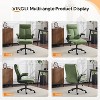 VINGLI Rolling Ergonomic Office Desk Chair with Padded Flip-up Arms, 360° Swivel High Back Executive Computer Task Chair with Wheels ,Pu Green - 3 of 4