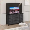 Jojoka Dresser TV Stand, Wide Entertainment Center with 10 Drawers for 55” TV,  Waterproof Wood Top - 2 of 4