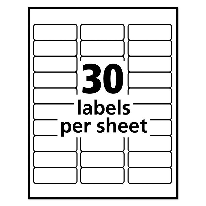 Avery High-Visibility Removable ID Labels Laser/Inkjet 1 x 2 5/8 Asst. Neon 360/PK 6479, 5 of 7
