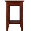 AFI Furnishings Nantucket Chair Side Table with Charging Station in Walnut - 4 of 4