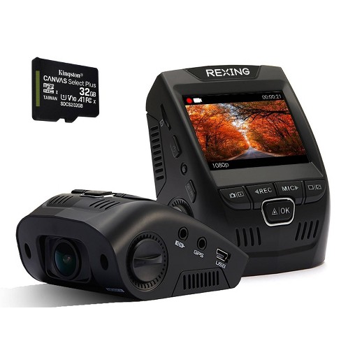 Rexing V1P Max 4K UHD Dual Channel Dash Cam 4K 3840×2160 Front +