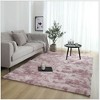 YEERSWAG Soft 47x63" Polyester Flax Area Rug Anti-Fouling Non-Slip Modern Carpet Purple Pink - 4 of 4
