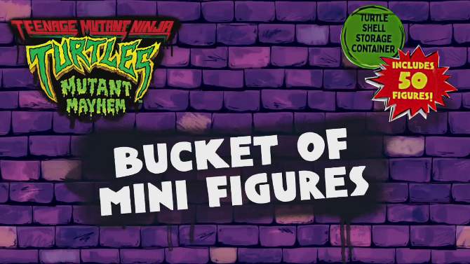 Teenage Mutant Ninja Turtles: Mutant Mayhem Bucket of Mini Figures, 2 of 8, play video