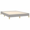 vidaXL Full Bed Frame in Light Gray - Modern, Durable Fabric Upholstered Bed with Plywood and Engineered Wood Construction - 4 of 4