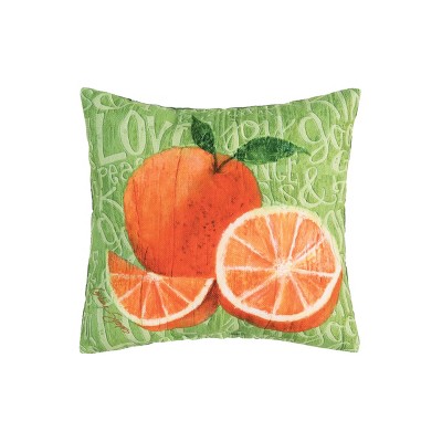 C&F Home 10" x 10" Fruit Orange Printed Throw Pillow