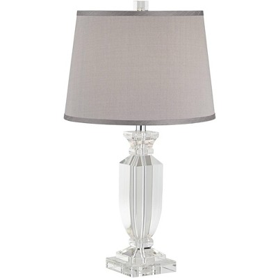 Vienna Full Spectrum Sherry 25" High Modern Table Lamp Table Top Dimmer Clear Crystal Single Living Room Bedroom Bedside Nightstand House Office