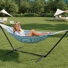 Nasitip Double Hammock with Steel Stand & Carry Bag,2-Person Hammock Bed,Brazilian-Style,450lb Capacity - 2 of 4
