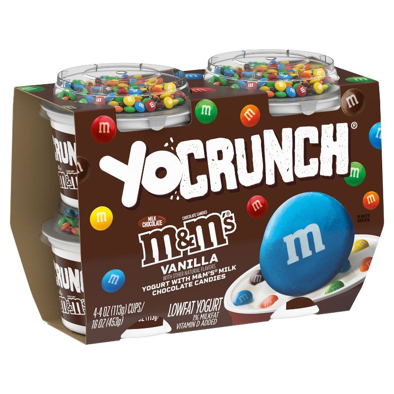 YoCrunch Low Fat Vanilla with M&#38;Ms Yogurt - 4ct/4oz Cups, 4 of 12