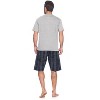 Ashford & Brooks Men's Woven Short Sleeve Jersey Top & Pajama Shorts Set - 3 of 4