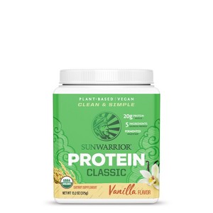 Classic Organic Protein, Plant-Based Protein, Vanilla Flavor, Sunwarrior, 375gm - 1 of 4