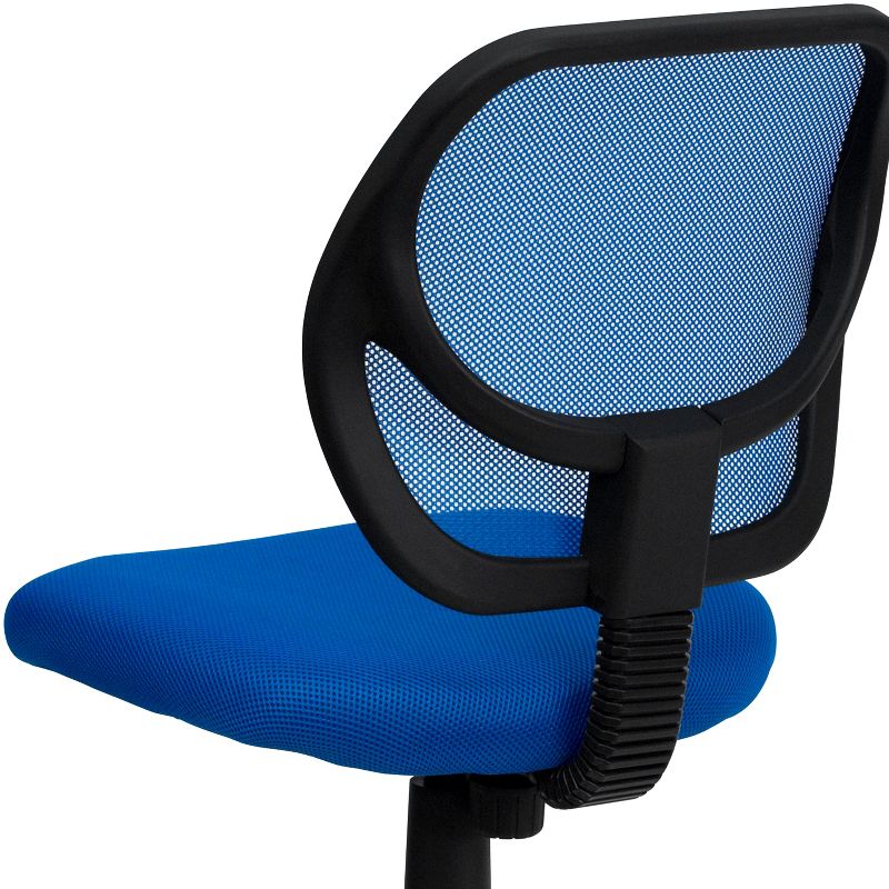 Flash Furniture Low Back Blue Mesh Swivel Task Office Chair, 5 of 12