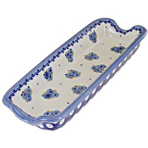 Blue Rose Polish Pottery PK03 Galia Corn on the Cob Plate - 1 of 1