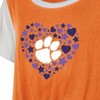 NCAA Clemson Tigers Girls' White Tie T-Shirt - 3 of 3