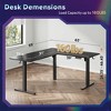 GALAXHERO L-Shaped Standing Desk, 63x55 Inch Dual Motor Electric Corner Desk with Splice Board, Adjustable Height Sit Stand Up Desk - 3 of 4