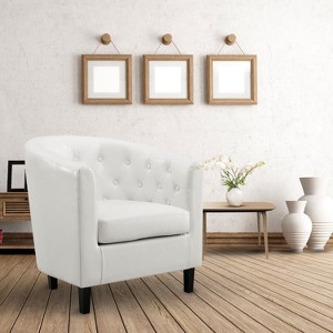 Home Imports Emporium Button Tufted Barrel Chair - 1 of 4