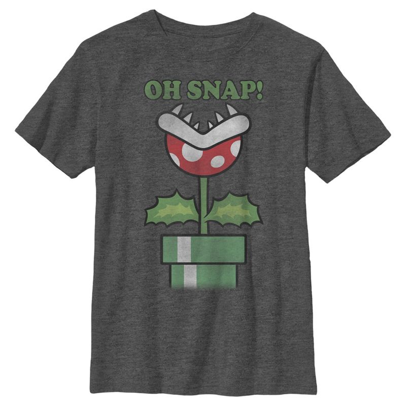 Boy's Nintendo Mario Piranha Oh Snap T-Shirt, 1 of 6