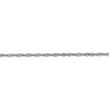 Black Bow Jewelry 1.9mm 14k White Gold Diamond Cut Singapore Chain Bracelet & Anklet - 2 of 4