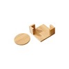 Slickblue Bamboo Wood Coasters Set of 4, 4" Round with Smooth Edges & Square Holder - 3 of 3