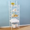 Collections Etc Scrollwork 5 Tier Tower Storage Shelf 14 X 12 X 46.5 - 2 of 3