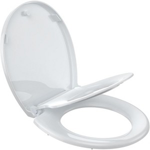 WhizmaxToilet Seat, Slow Soft Close Magnets Down Lock Quick Release, Quick Top Mount Toilet Seat White - 1 of 4