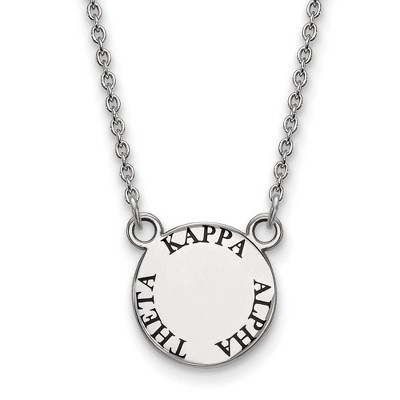 Black Bow Jewelry Sterling Silver Kappa Alpha Theta Greek Life Necklace 18 Inch