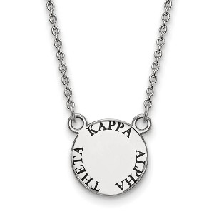 Black Bow Jewelry Sterling Silver Kappa Alpha Theta Greek Life Necklace 18 Inch - 1 of 4