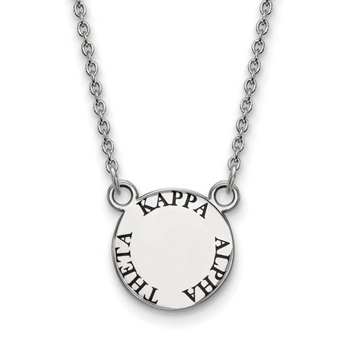 Black Bow Jewelry Sterling Silver Kappa Alpha Theta Greek Life Necklace 18 Inch - image 1 of 4