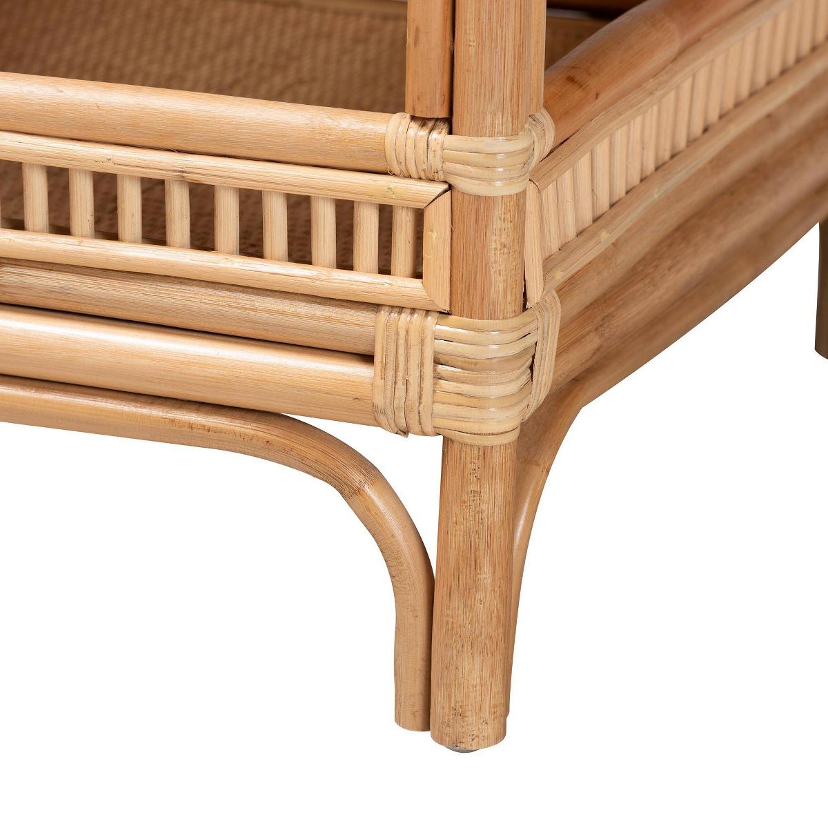 bali & pari Lombok Natural Rattan Coffee Table Natural: 19.7" High, No Assembly, Form Base Design, 17.6 lbs - thumbnail 6