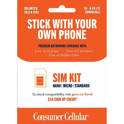 Consumer Cellular All-in-one Sim Kit : Target