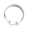 Pompeii3 8mm 14k White Gold Brushed Two Line Ring Mens Wedding Band - 2 of 4