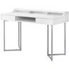 PAGED Simple Modern Computer Desk, 47" L Home Office Desk with 2 Storage Drawers and Metal Legs for Office - 3 of 4