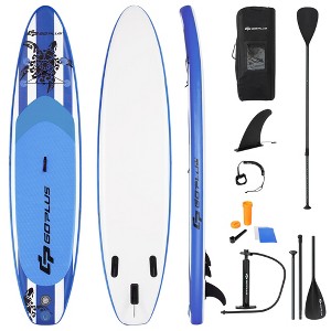 Costway 10.5’ Inflatable Stand Up Paddle Board SUP W/Carrying Bag Aluminum Paddle - 1 of 4