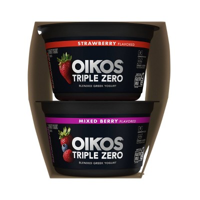 Oikos Triple Zero Variety Pack Greek Yogurt - 6ct/5.3oz Cups