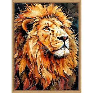 Amanti Art Lion Mane by Justyna Jaszke Framed Canvas Wall Art - 1 of 4