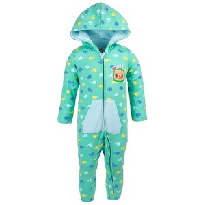 CoComelon Fleece Coverall Teal  - 1 of 4