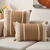 REGALWOVEN Boho Modern Striped Decorative Throw Pillow Cover for Living Room Bed Sofa 2 Pcs - 2 of 4