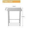 Coucheta Stainless Steel Table 16x24 Inch, NSF Heavy Duty Commercial Prep Table with Open Base, Metal Work Table - 2 of 4