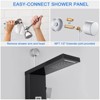 Itopfox Retrofit Shower Panel with LED Rain Shower, 2 Body Jets & Handheld, Easy Connect Stainless Shower Tower Column with Temperature Display Black - 3 of 4
