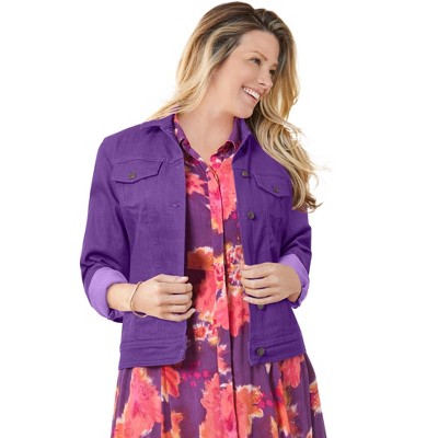 Woman Within Plus Size Stretch Denim Jacket