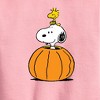 Boys' - Peanuts - Snoopy Woodstock Pumpkin Graphic Long Sleeve Fleece Sweatshirt - 2 of 4