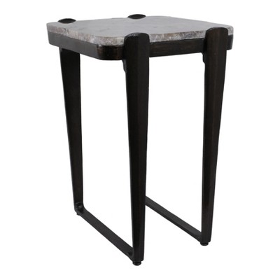 Metal & Aluminum Accent Table - Bronze Multi-Color Finish, Modern Side Table for Home, Office, Bedroom & Living Room Decor, 24 Inches