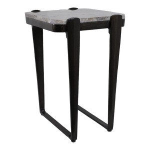 Metal & Aluminum Accent Table - Bronze Multi-Color Finish, Modern Side Table for Home, Office, Bedroom & Living Room Decor, 24 Inches - 1 of 4