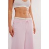 Women's Comfy Straight-Leg Pants Fashion Loose Fit Casual Drawstring Lounge Pants Striped Print Stretch Wide Leg Trousers - 4 of 4