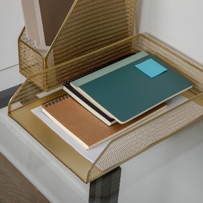 Gold Mesh 6-Piece Desktop Organizer Set