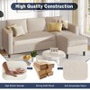 Celebalcony 73.6" Upholstered Sofa couch with Ottoman - 3 of 4