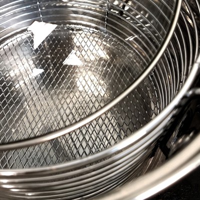 Stainless Steel 3-Piece Deep Fryer Set with Glass Lid