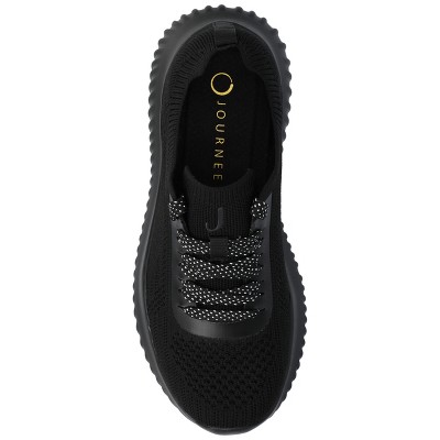 Женские кроссовки Journee Collection Journee Women's Brena Casual Sneakers, Black 8 — фото 4