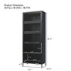 NicBex Bookshelf Storage Rack Bookcases with Door Cabinet for Living Room Home Office - 2 of 4